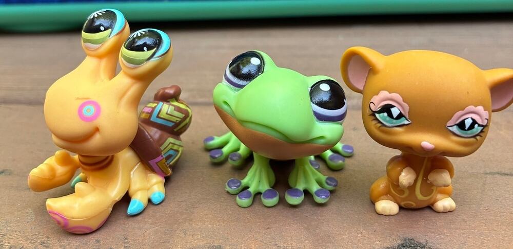 Littlest Pet Shop Hermit Crab, Frog, Mouse